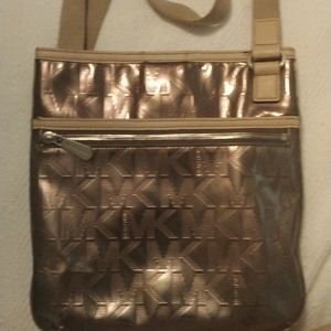 Michael kors, medium, tan and gold